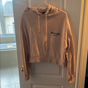 Balmain Women's Cream Hoodie Sweater Used sweatshirt pristine